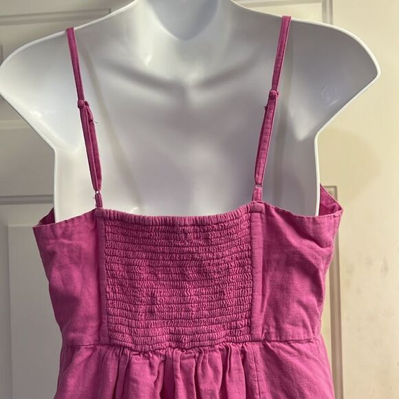 American Eagle Pink Lined Sundress with Adjustable Straps & Front Buttons-Medium - Picture 6 of 10